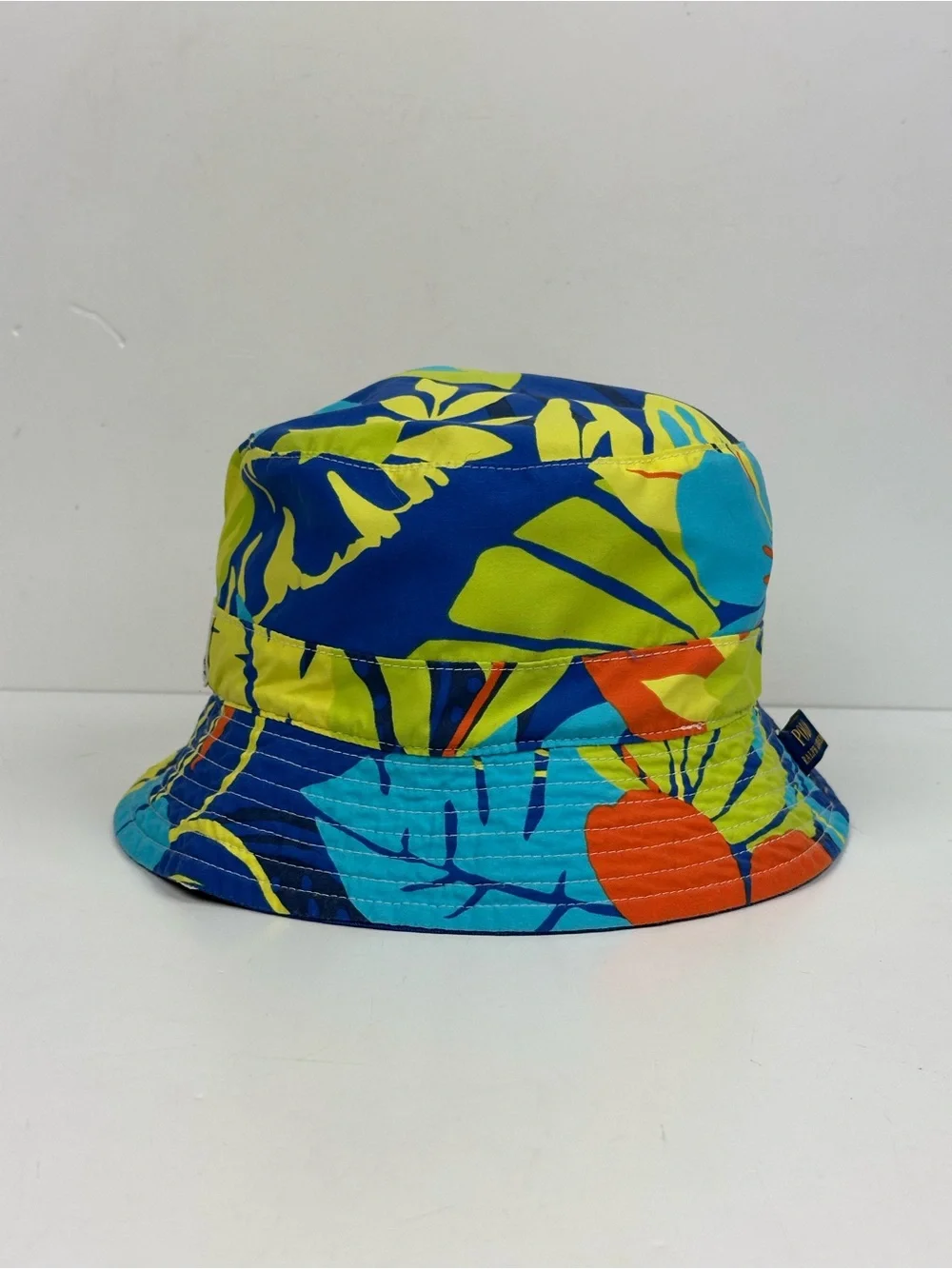 Polo by Ralph Lauren Hawaiian Print Blue & Green Reversible Bucket Hat